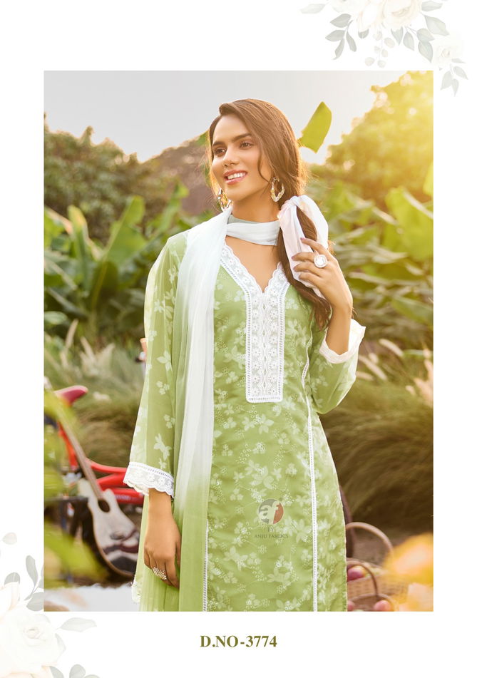 Affair Vol 2 By Anju Digital Printed Organza Designer Kurti With Bottom Dupatta Wholesale Online